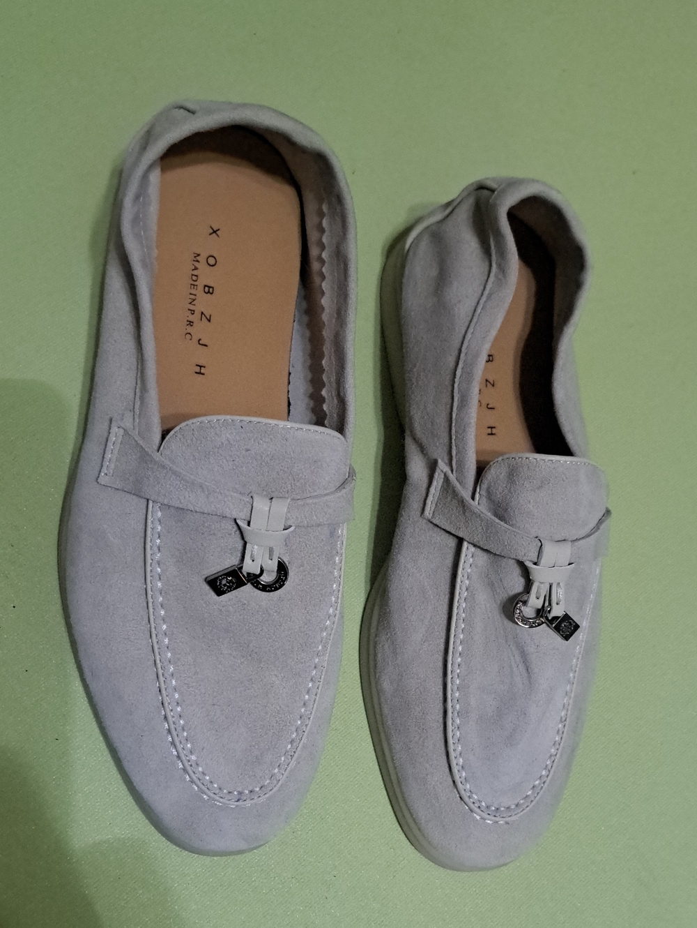 Women’s Luxury Suede Loafers By XOBZJH In Sand